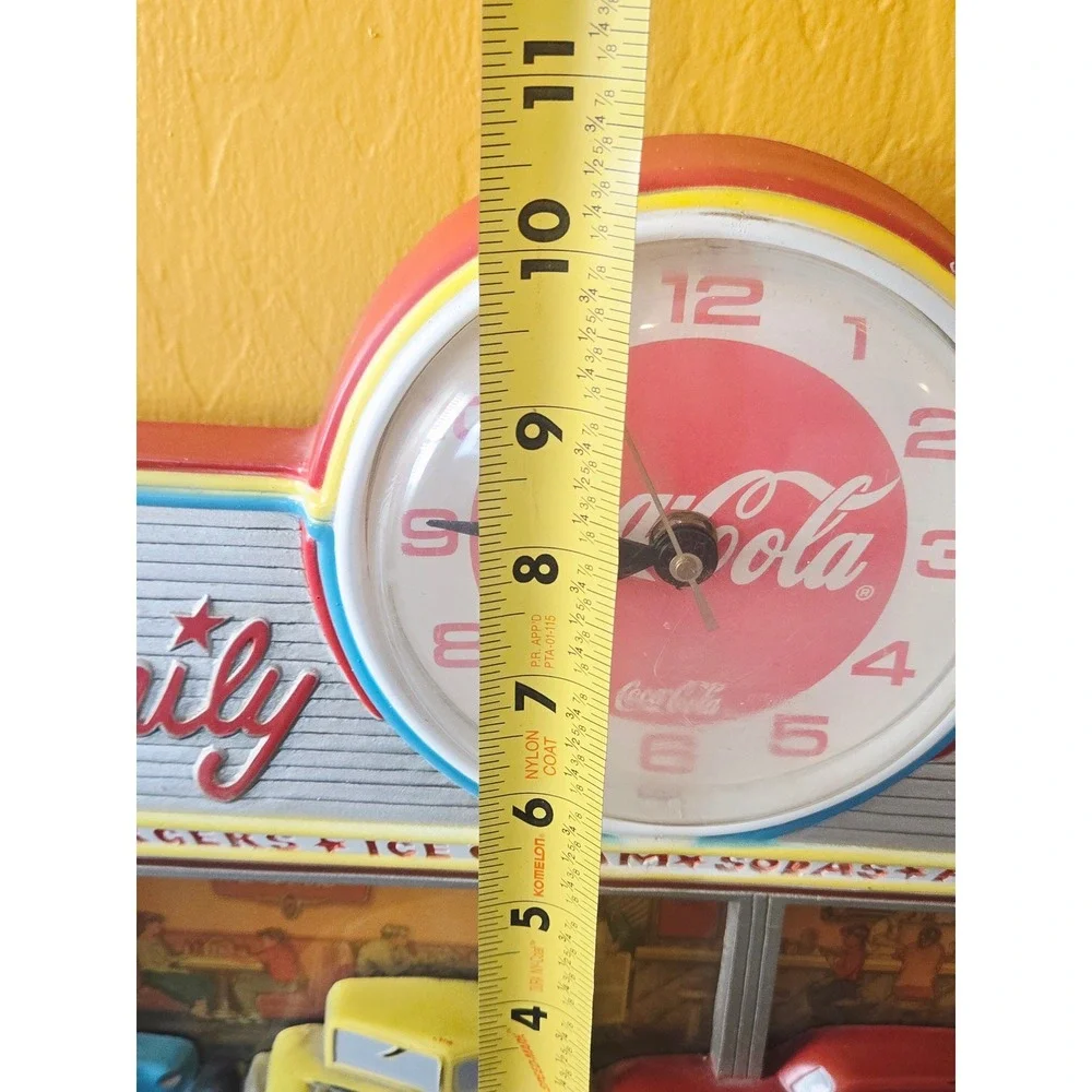 Coca-Cola Family Drive-In Wall Clock Vintage Burwood Products Retro 1988 WORKS
